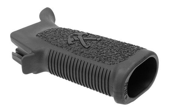 BCM pistol grip with Crossed Tomahawk emblem.